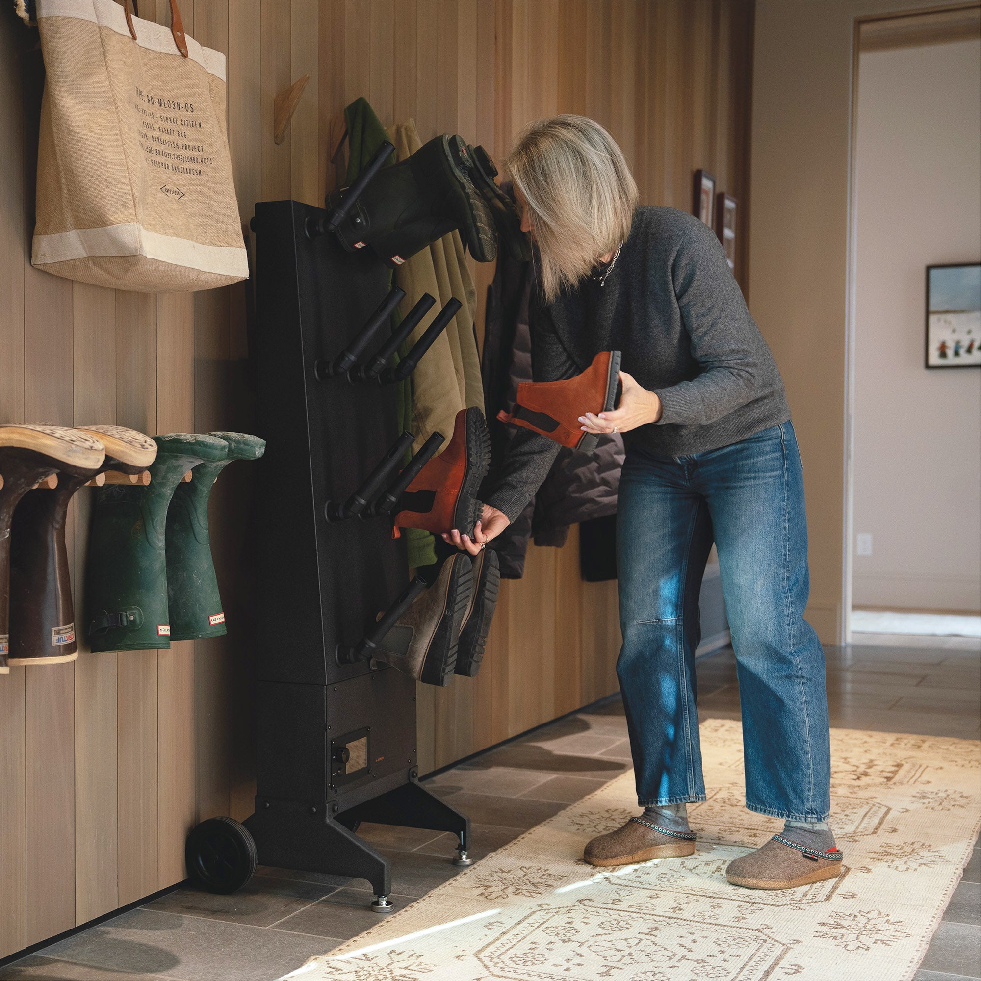 Garage Storage Hunting Boot Rack GearDryer Wall Mount 12 Boot Dryer, Glove Dryer, Equipment Dryer